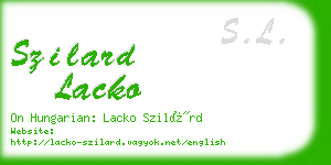 szilard lacko business card